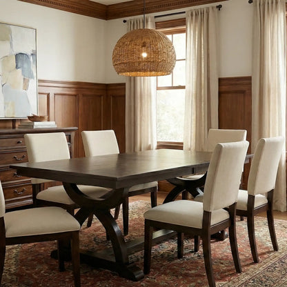 Hoosier Timbercraft Windsor Amish Extension Dining Table