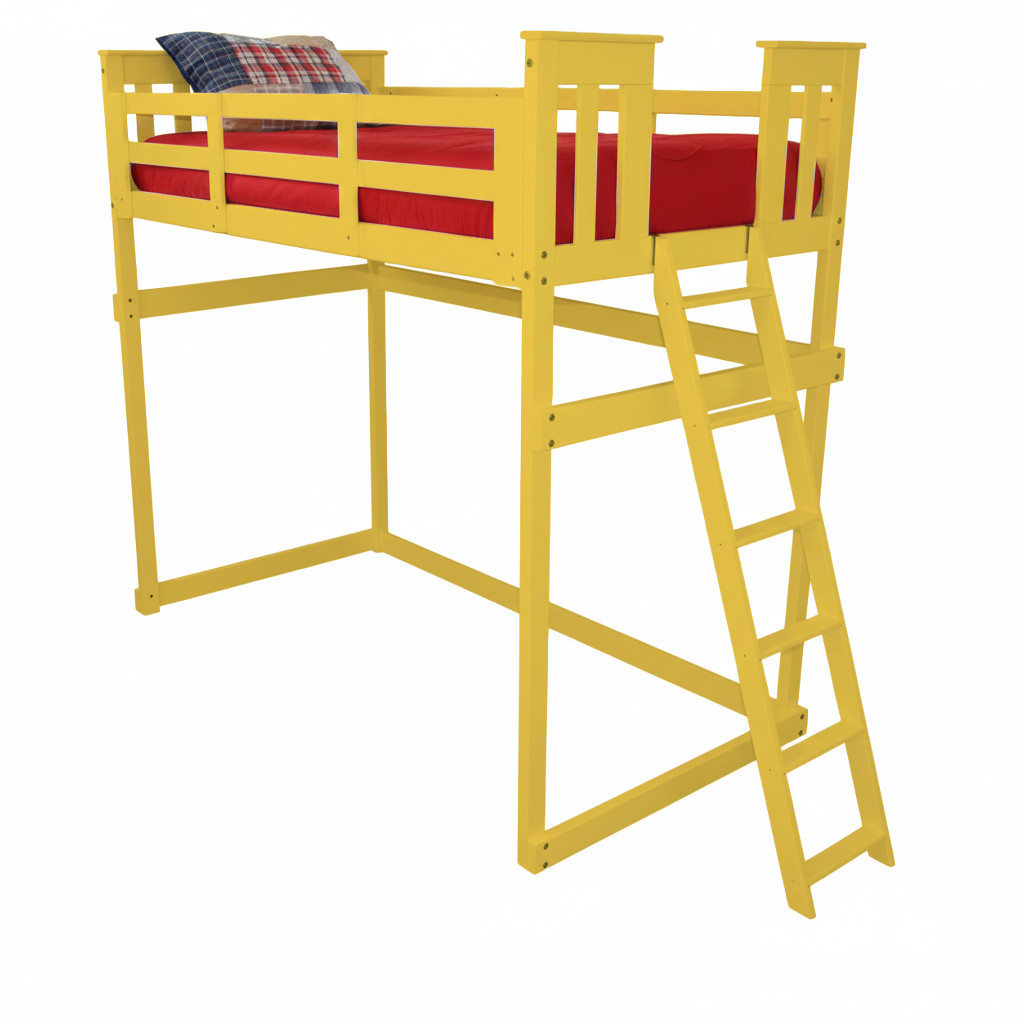 Versaloft Mission Amish Made Loft Bed Frame with End Ladder